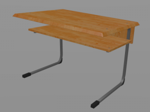 school desk 3D मॉडल