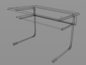 school desk 3D मॉडल