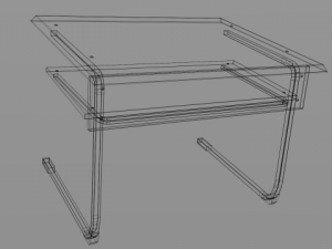 school desk 3D मॉडल