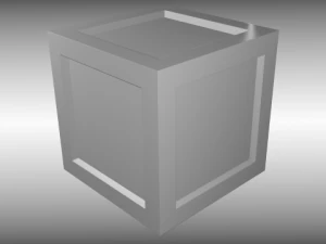 나무 상자 3D 모델