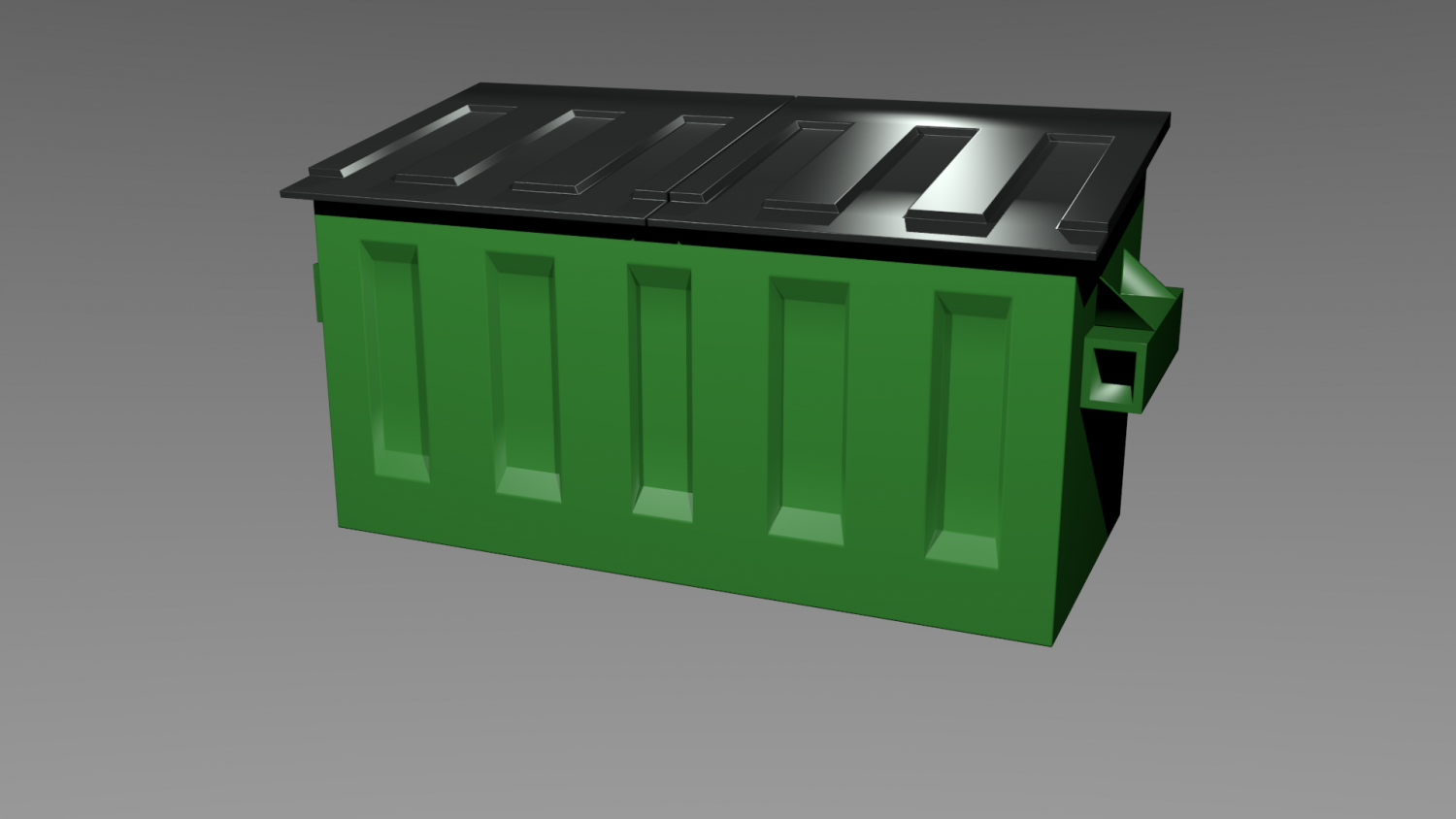 Контейнер для мусора пластмассовый 3d модель solidworks