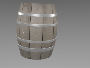 wood barrel 3D Model