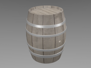 wood barrel 3D मॉडल