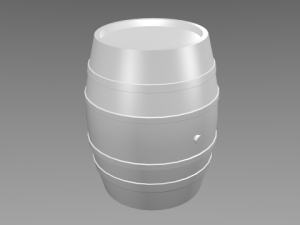 wood barrel 3D मॉडल
