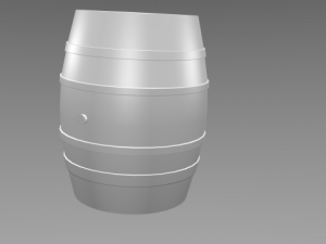 wood barrel 3D मॉडल