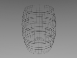 wood barrel 3D मॉडल