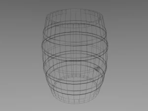 wood barrel 3D Model