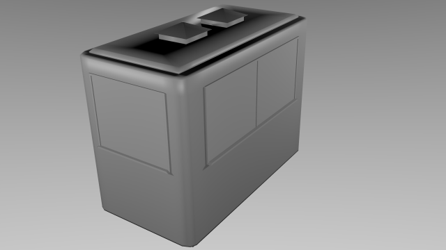 security kiosk  hut 3D मॉडल .c4d .max .obj .3ds .fbx .stl .blend 