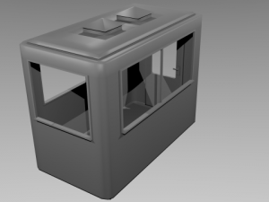 security kiosk  hut 3D मॉडल