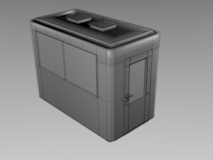 security kiosk  hut 3D मॉडल