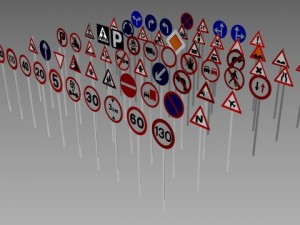 road sign pack 3D Модель