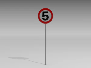 road sign pack 3D Model