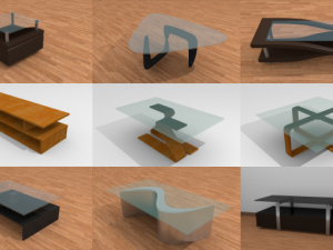 10 table pack 3D Model