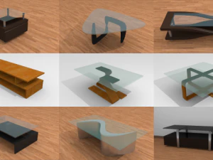 10 table pack 3D Model