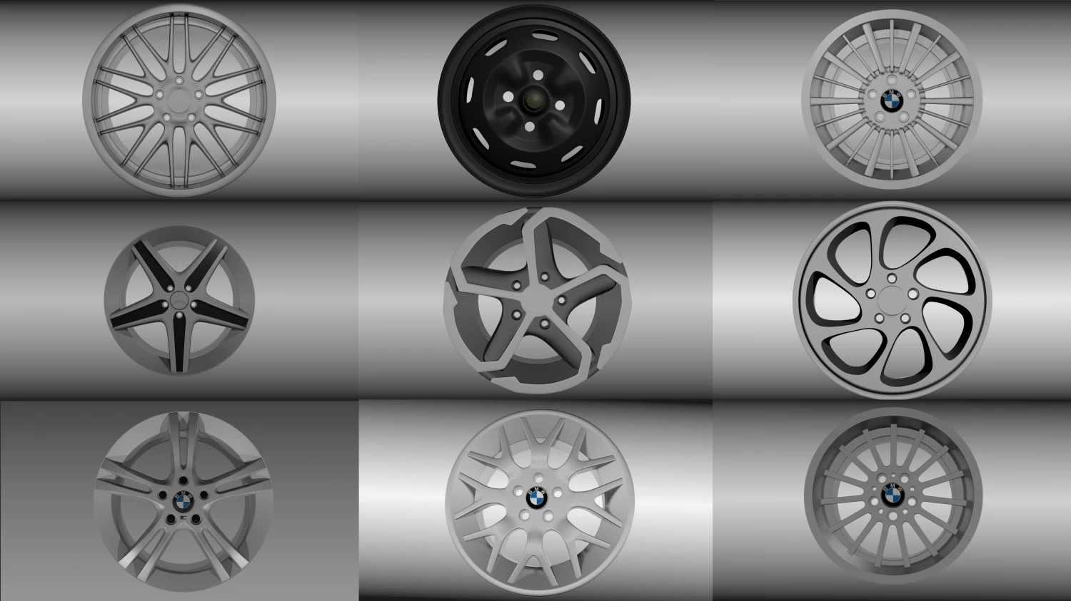 car rim pack 3D Model .c4d .max .obj .3ds .fbx .stl .blend 