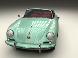 porsche 356 convertible 3D 模型
