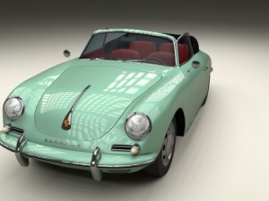 porsche 356 convertible 3D 模型