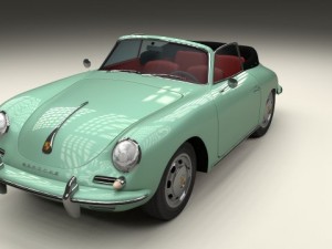 porsche 356 convertible 3D 模型