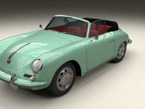 porsche 356 convertible 3D 模型
