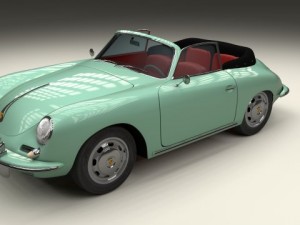 porsche 356 convertible 3D 模型