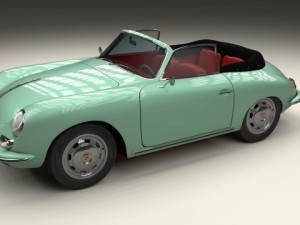 porsche 356 convertible 3D 模型