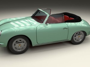 porsche 356 convertible 3D 模型