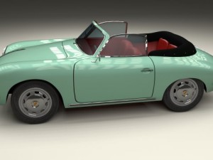 porsche 356 convertible 3D 模型
