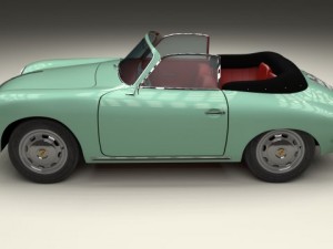 porsche 356 convertible 3D 模型
