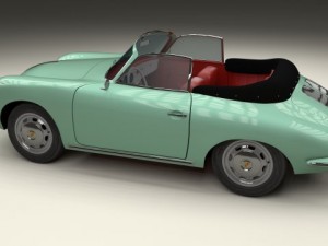 porsche 356 convertible 3D 模型