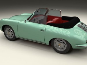 porsche 356 convertible 3D 模型