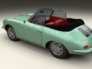 porsche 356 convertible 3D 模型