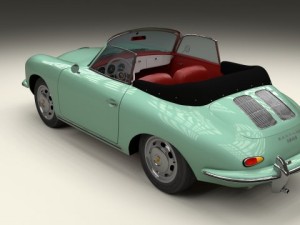 porsche 356 convertible 3D 模型
