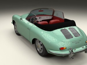 porsche 356 convertible 3D 模型
