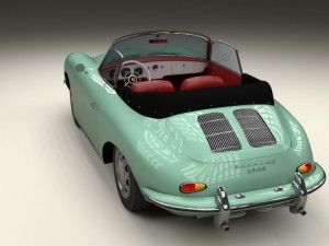 porsche 356 convertible 3D 模型