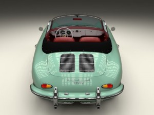porsche 356 convertible 3D 模型
