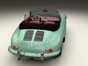 porsche 356 convertible 3D 模型