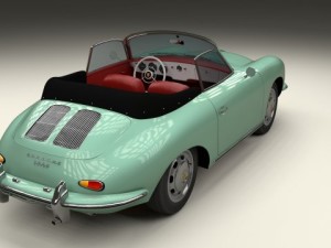 porsche 356 convertible 3D 模型
