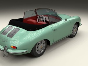 porsche 356 convertible 3D 模型