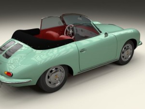 porsche 356 convertible 3D 模型