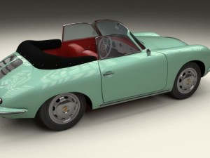 porsche 356 convertible 3D 模型