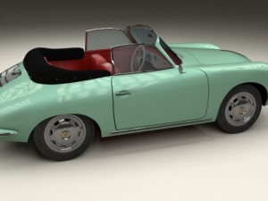 porsche 356 convertible 3D 模型