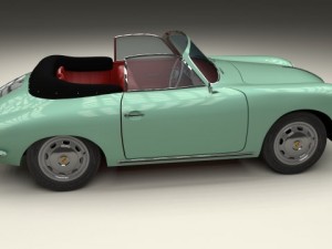 porsche 356 convertible 3D 模型