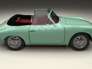 porsche 356 convertible 3D 模型