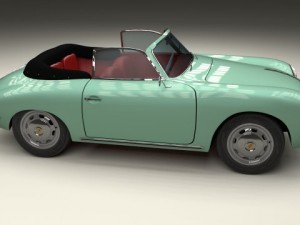 porsche 356 convertible 3D 模型