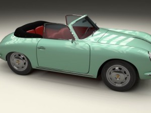 porsche 356 convertible 3D 模型