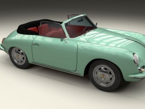 porsche 356 convertible 3D 模型