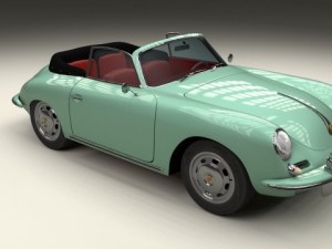 porsche 356 convertible 3D 模型