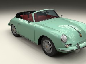 porsche 356 convertible 3D 模型