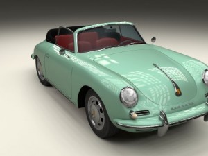 porsche 356 convertible 3D 模型