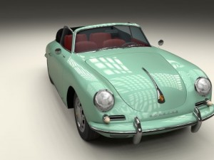 porsche 356 convertible 3D 模型
